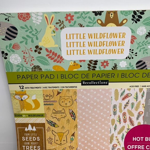 Recollections Little Wildflower Critters 12x12 Paperpad 48 Sheets Scrapbooking - Picture 2 of 16